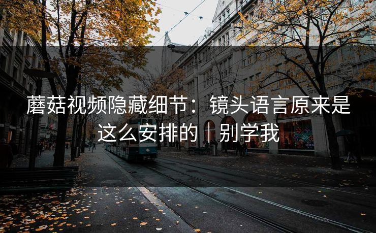 蘑菇视频隐藏细节：镜头语言原来是这么安排的｜别学我